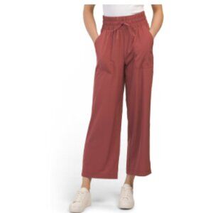 MONDETTA STUDIO Side Stitched Wide Leg Ankle Pants, Large